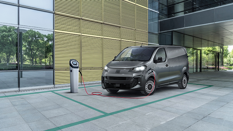 Veicolo utilitario Fiat Professional parcheggiato in strada